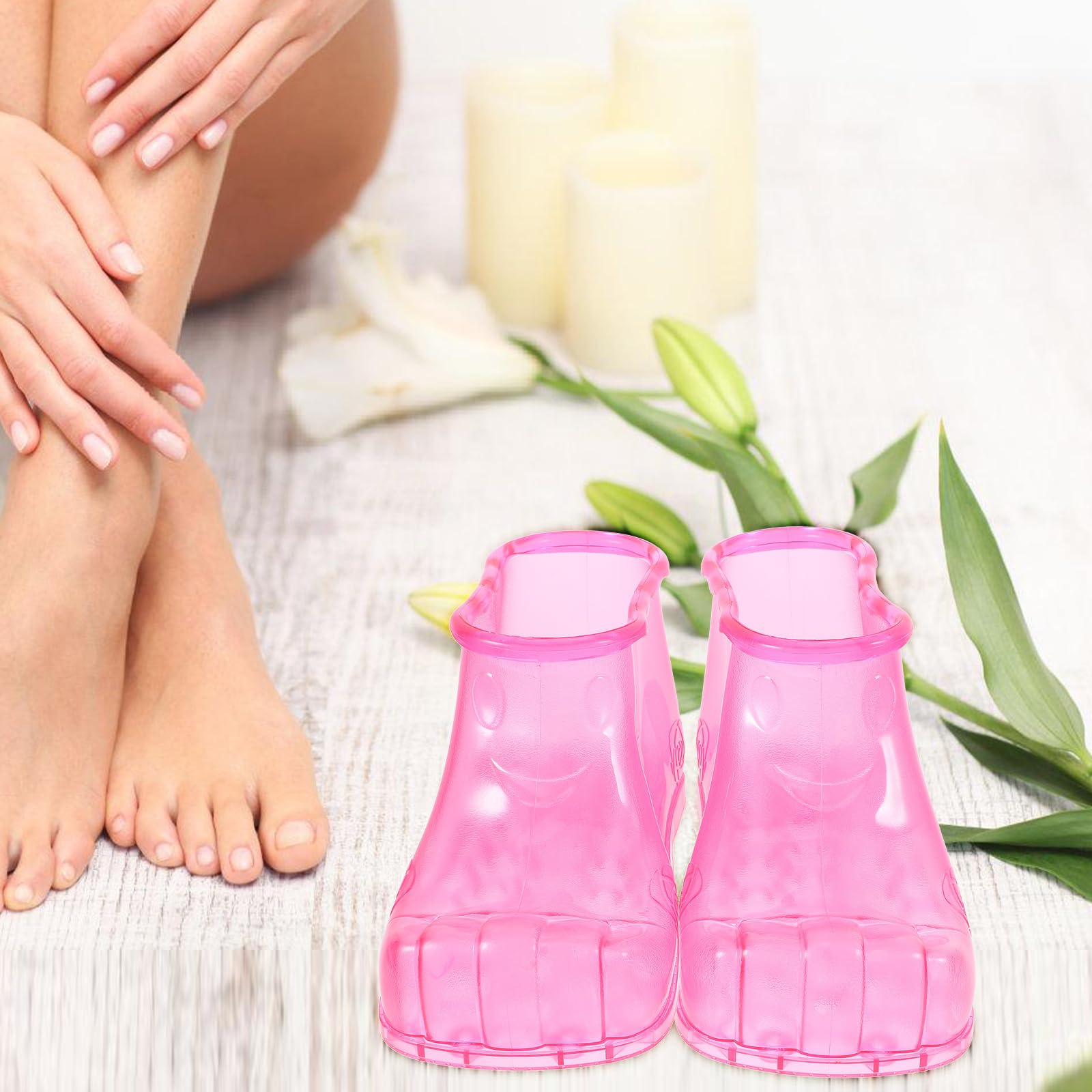 Healvian Chaussures De Bain De Pieds Antidérapantes 10.35 Pouces Pour Trempage Confortable À Domicile Sauna Soins Des Pieds Avec Capacité Et Semelle Douce