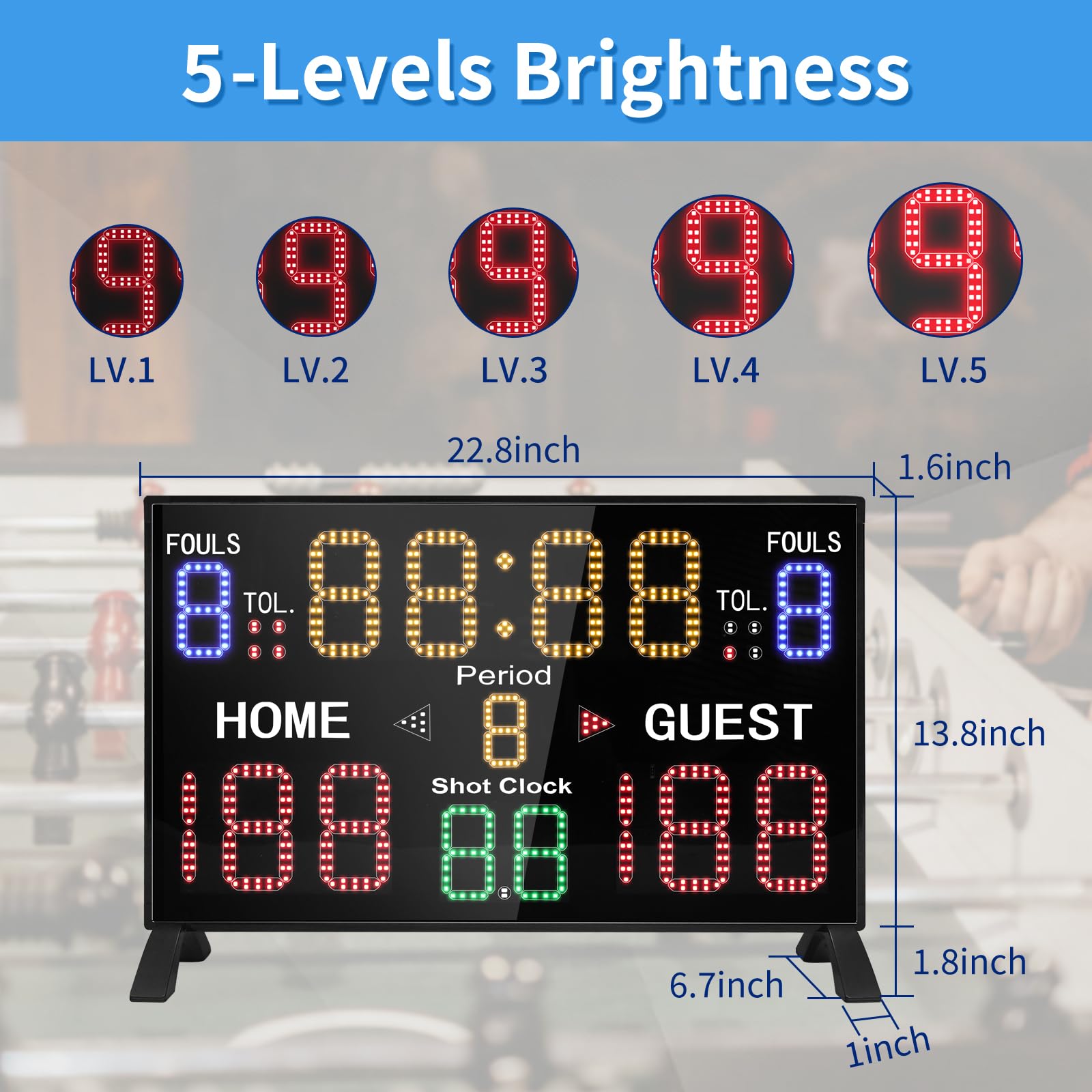 Amazon | LUCKY TIME バスケットボールスコアボード ショットタイマー