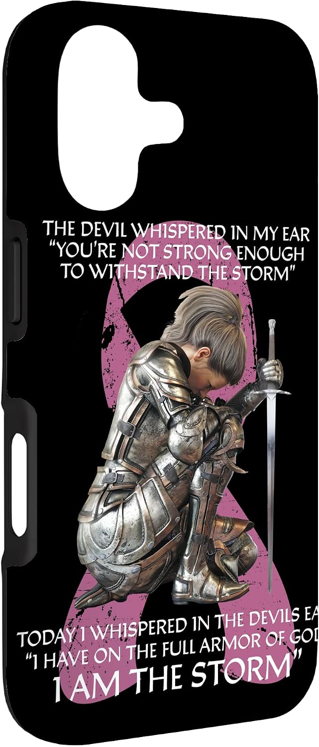 Christian I Am The Storm Breast Cancer Awareness Gifts Phone Case for iPhone 17