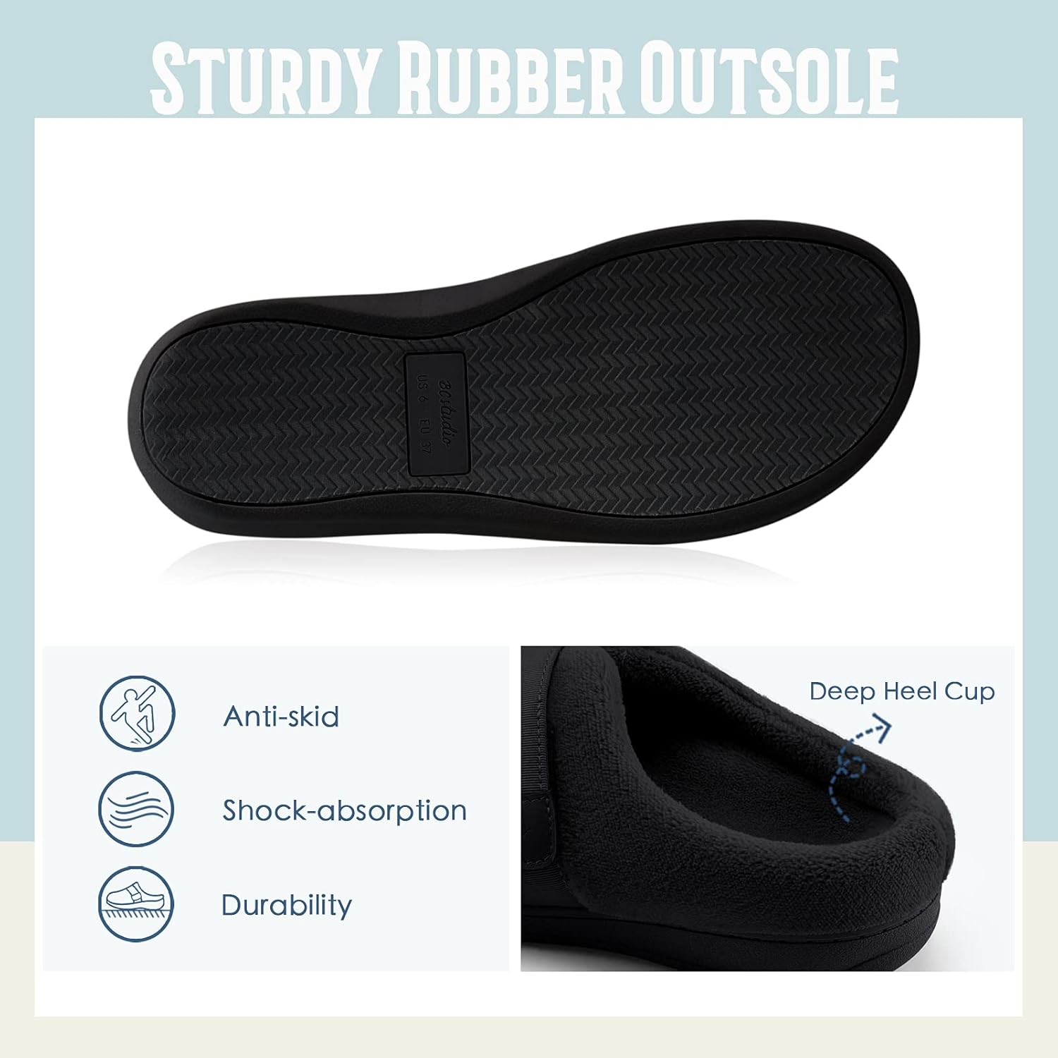 BCSTUDIO Women’s Orthotic House Slippers with Arch Support Adjustable Fuzzy Ladies Shoes - Image 5