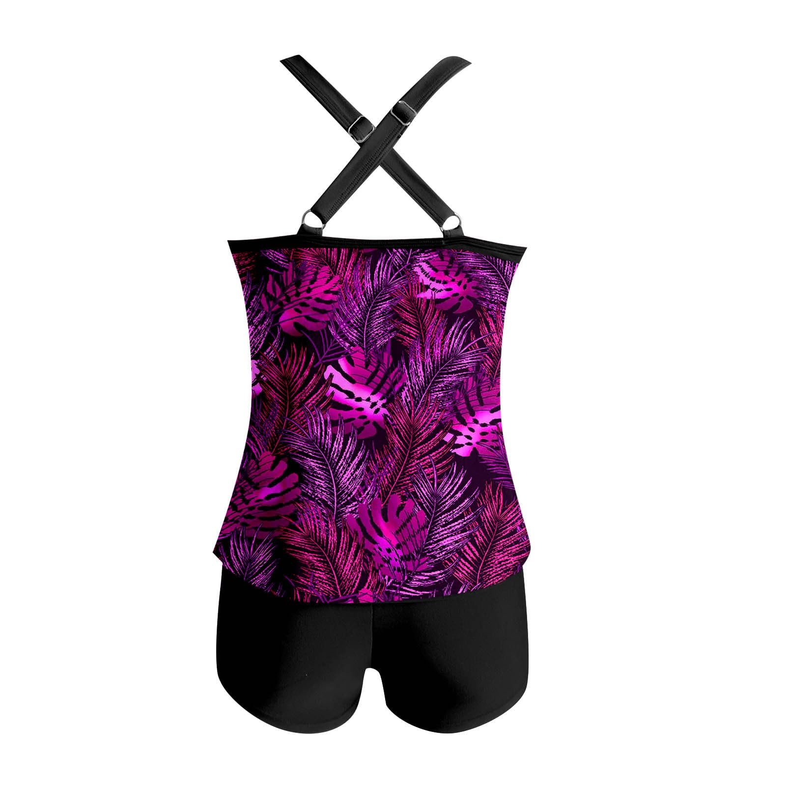 Bikini Tankini con Stampa Floreale, Slip a Vita Alta, Due Pezzi, Look Romantico e Femminile per la Spiaggia.