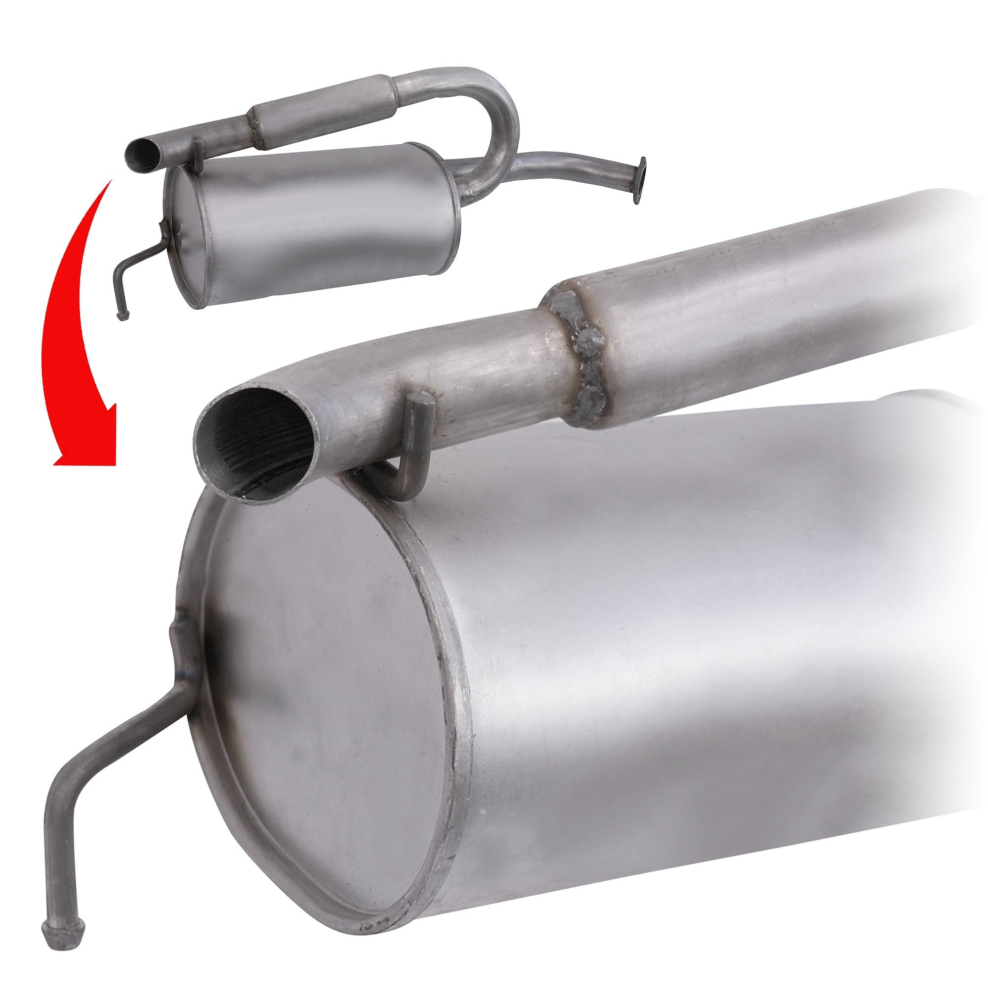 ATEC Germany 1x Silenziatore posteriore