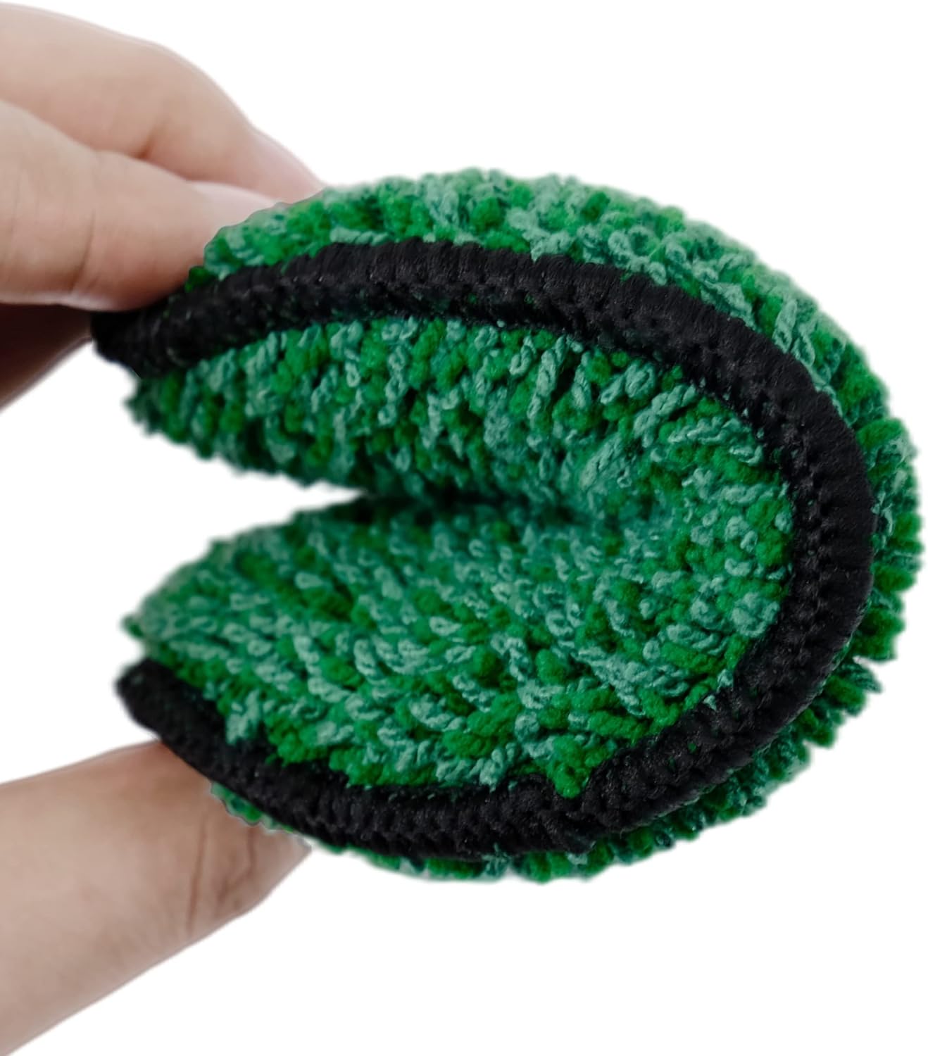 POLYTE Microfiber Buffing and Cleaning Pad (6 Pack, 5 in Round, Green)