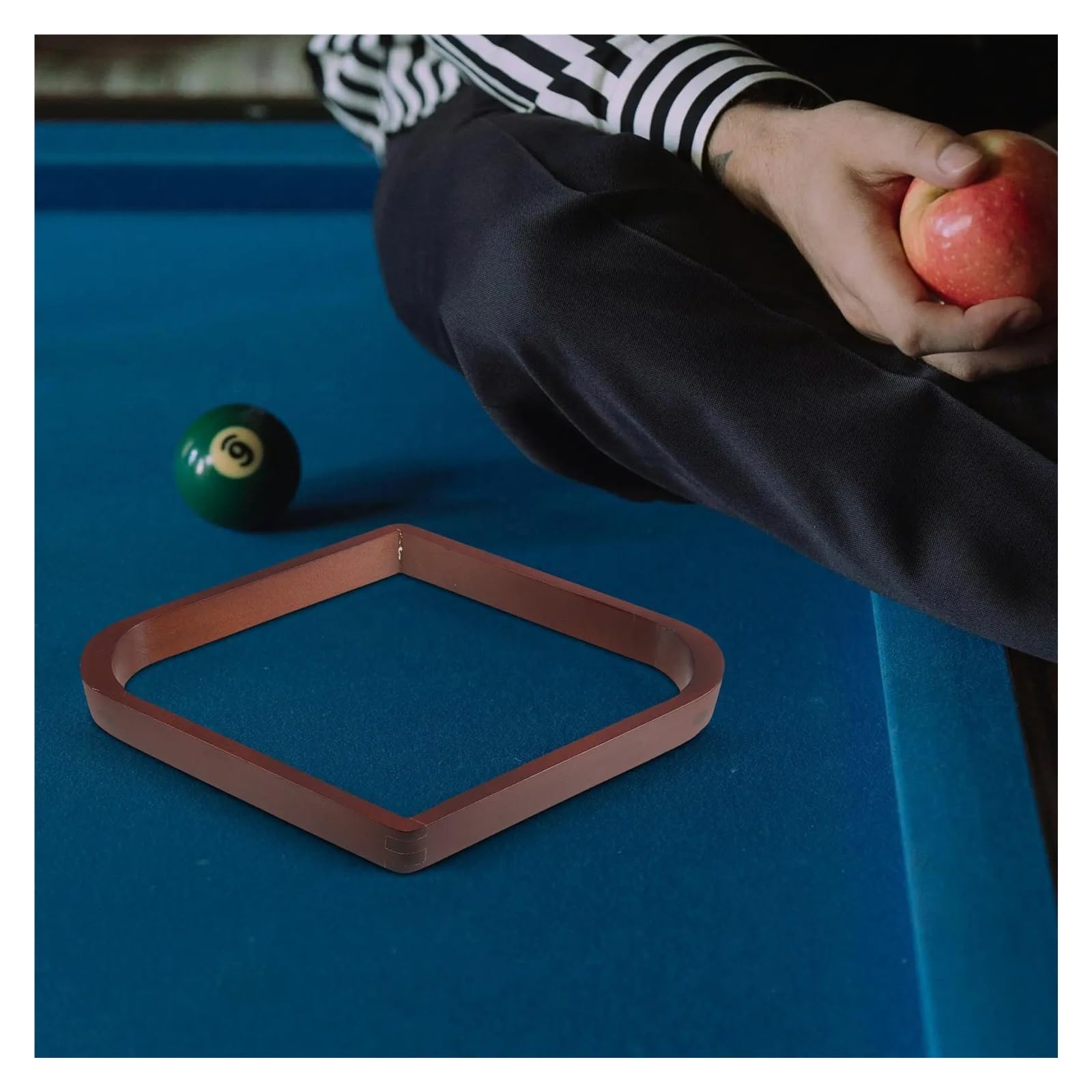 Triangolo da Biliardo Rastrelliera for Tavolo da Biliardo con Disposizione di Palline a Triangolo in Legno massello Realizzata a Mano Bordi Lisci precisione