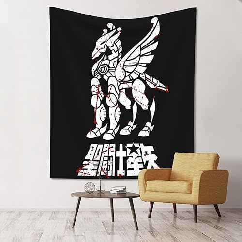 Tapiz Saint Seiya, para dormitorio, sala de estar, arte para el hogar, manta colgante de franela de 60 x 51 pulgadas