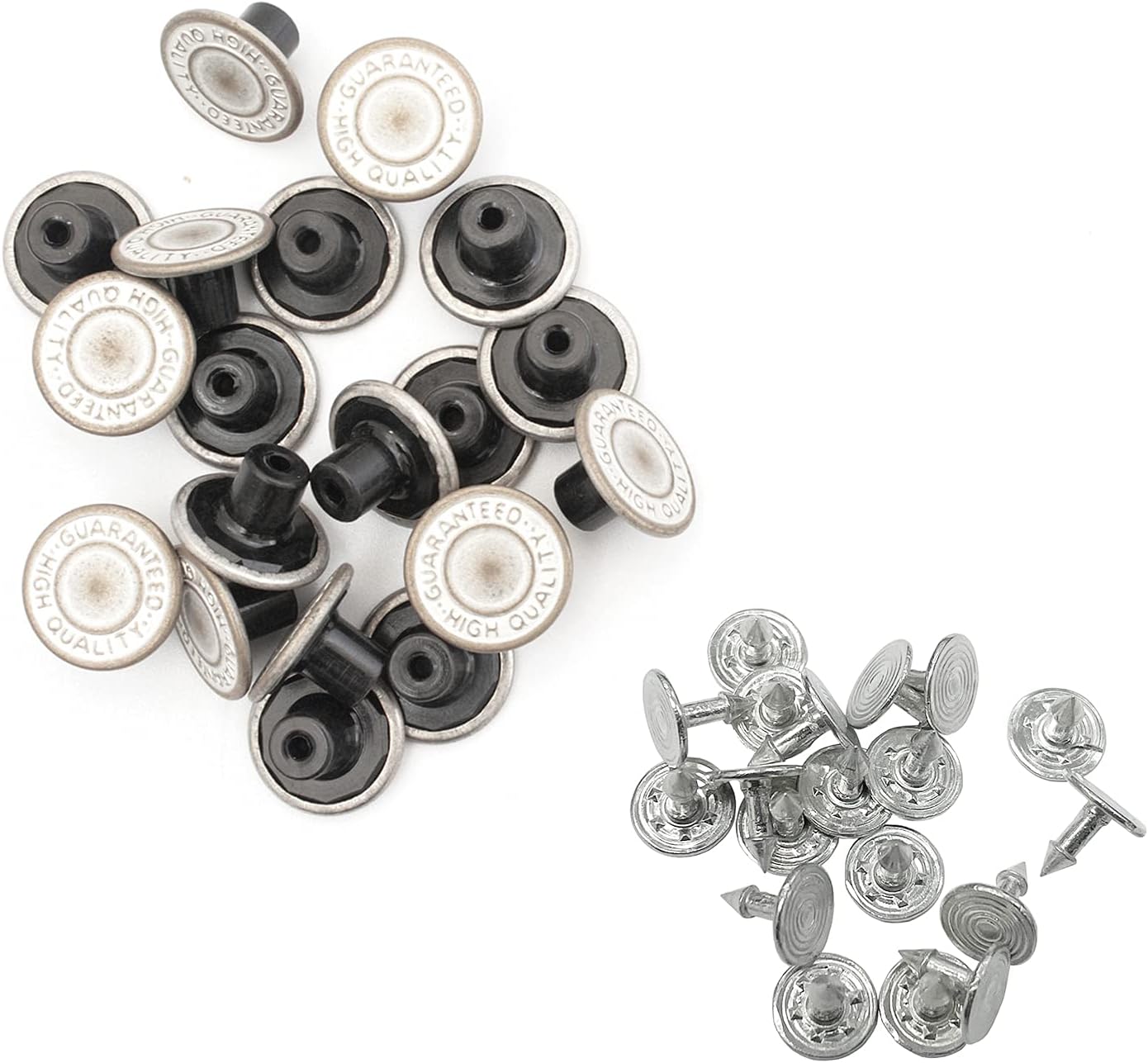 Trimming Shop 14mm Jeans Buttons Durable Brass Tack Fasteners with Aluminium Back Pin Rivets for Clothing Repairing Denims - Image 5