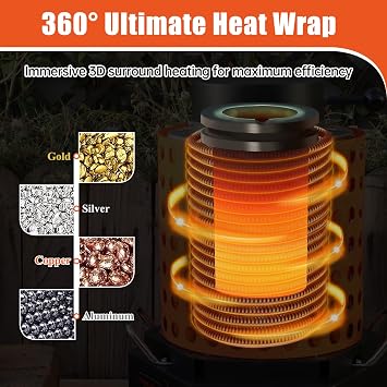 TOAUTO 5KG Large Electric Resistor Furnace TRF5000 Digital Sanding Furnace 1800W 2150.0°C PID Sandwich Kiln Kit Gold Silver Copper Aluminum, Metal Recycled Home Melting Casting Tool