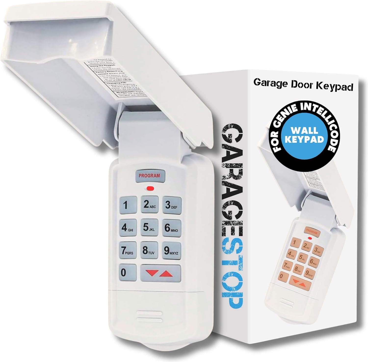 Garage Stop for Genie Intellicode Garage Door Opener Keypad Safety Sensors Bundle