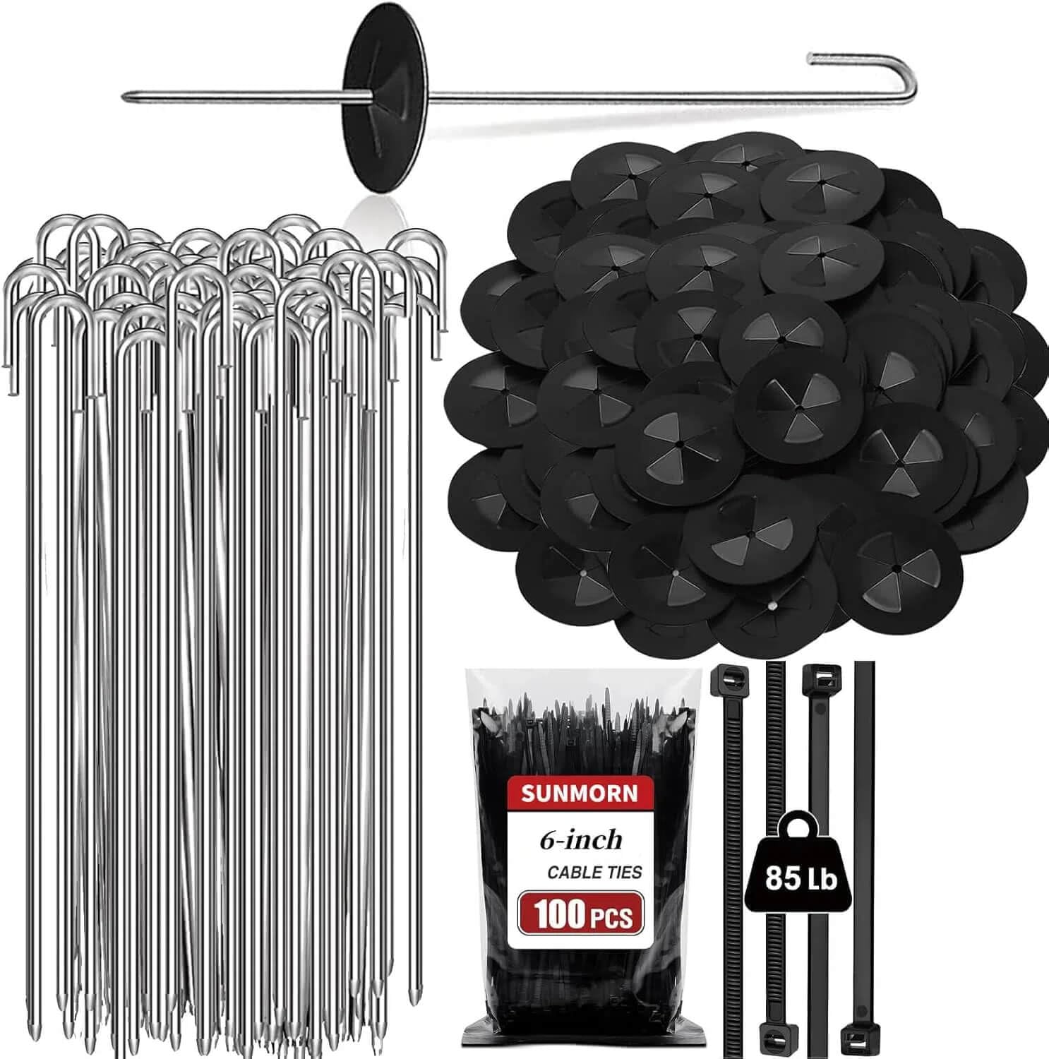 50PCS Solar Panel Bird Guard Fastener Clips, 100PCS Zip Ties Solar Panel Mesh Clips Stainless Steel, Fastener Clips for Solar Panel Bird Wire Pigeon Fence (50)