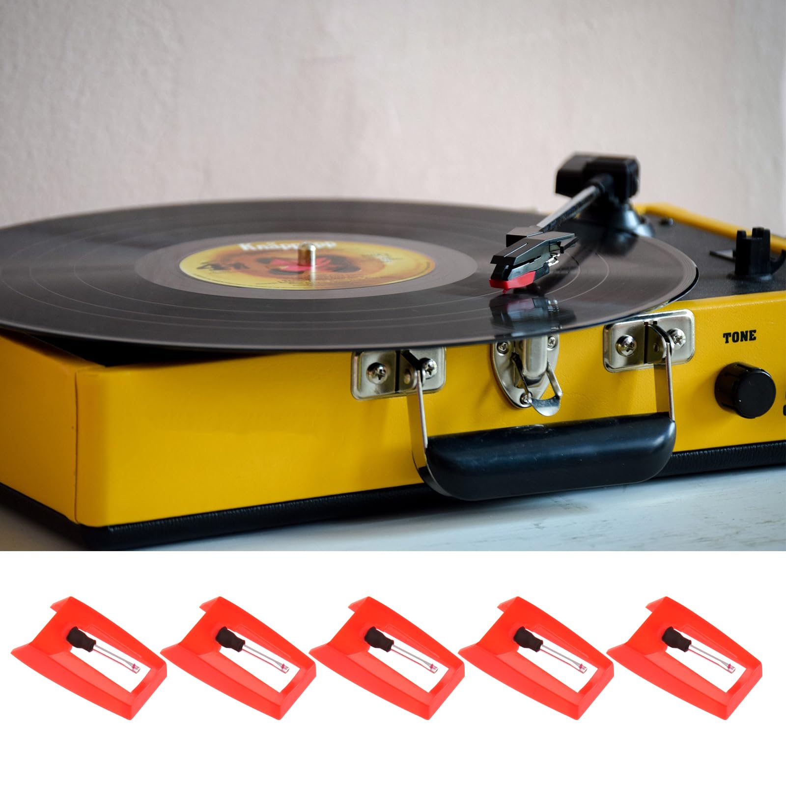 Record Player Needle, 4pcs Diamond Stylus Replacement For Suitcase Turntable, Phonograph, LP Vinyl Player