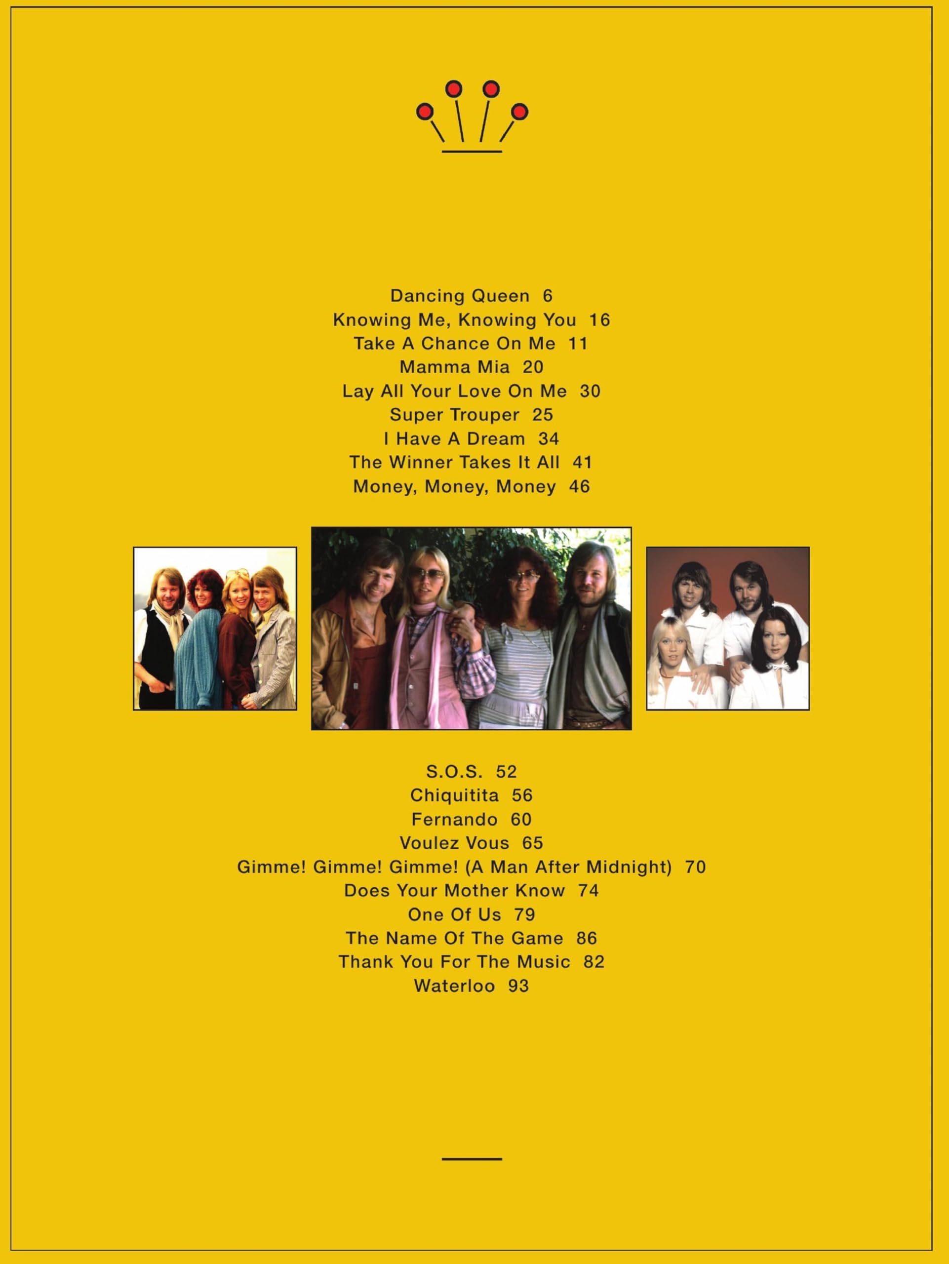 ABBA Gold: Greatest Hits. Piano, Voix & Guitare.