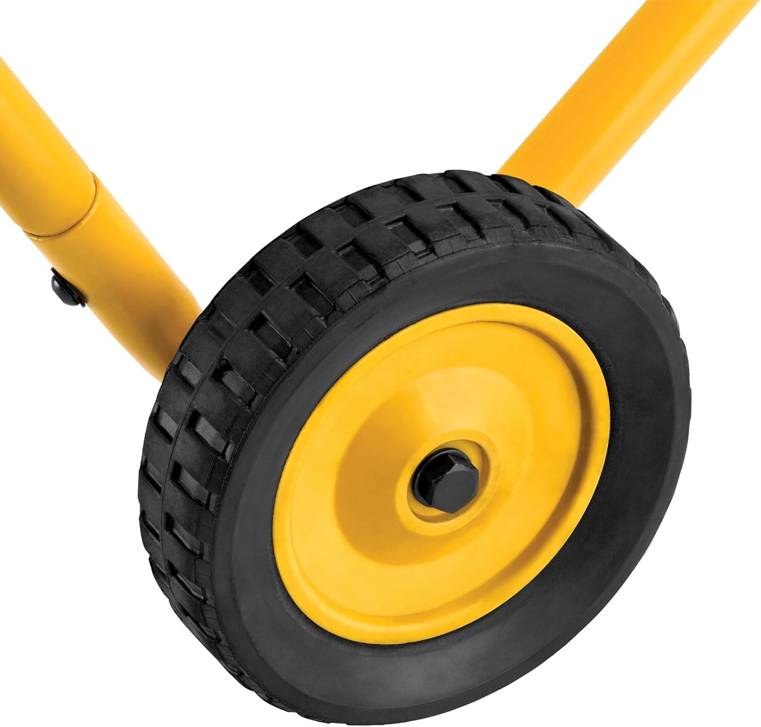 DEWALT Miter Saw Stand With Wheels, 32-1/2 in. x 60 in Foldable Rollling Stand, Adjustable Height, Durable Steel, 8 ft. Material Support, Universal Mounting Rails (DWX726)