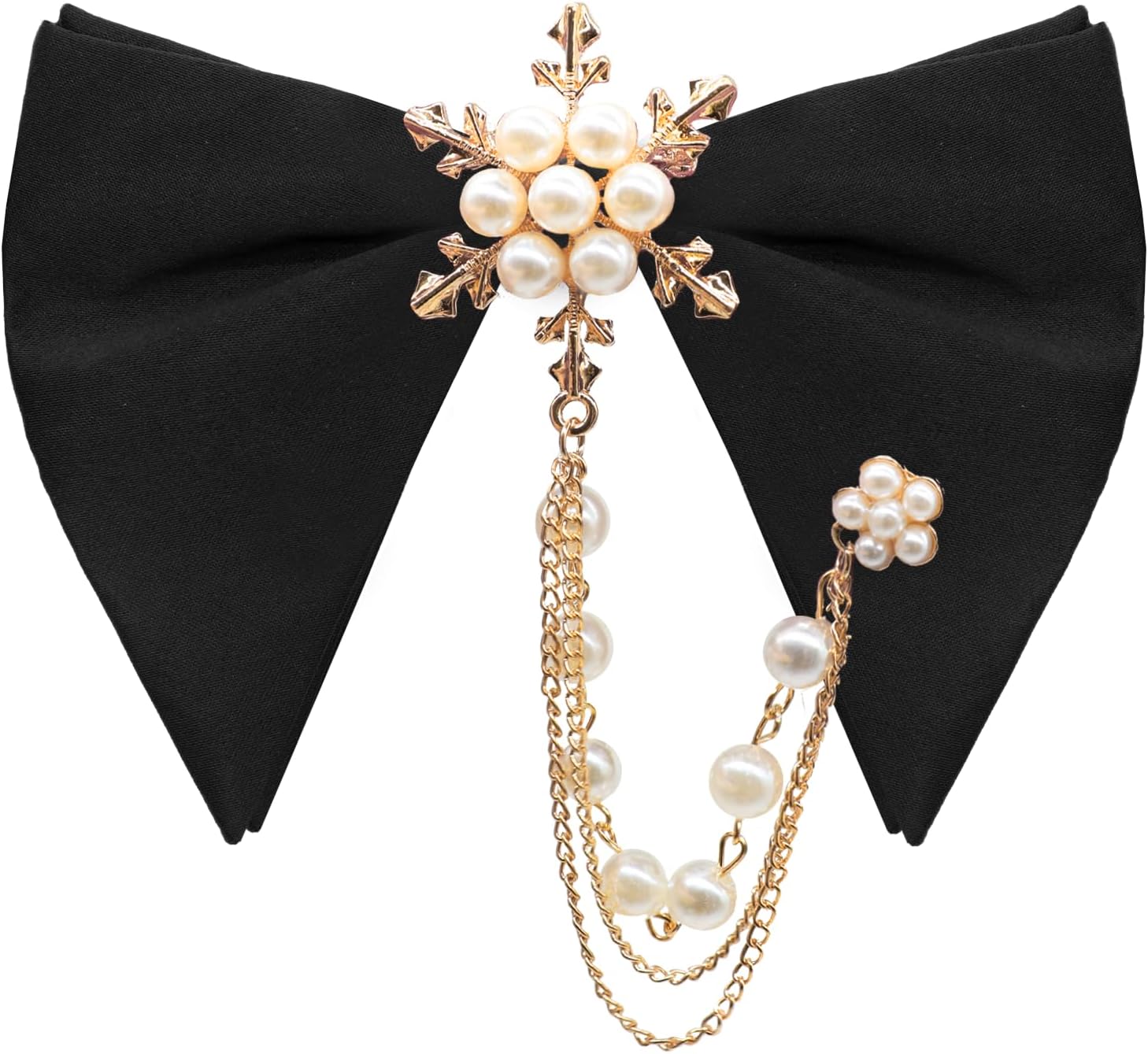 Oversized Bow Ties for Men, Pearl Adjustable Mens Bow Tie Tuxedo Bowties Men for Wedding Business Banquet Party Daily