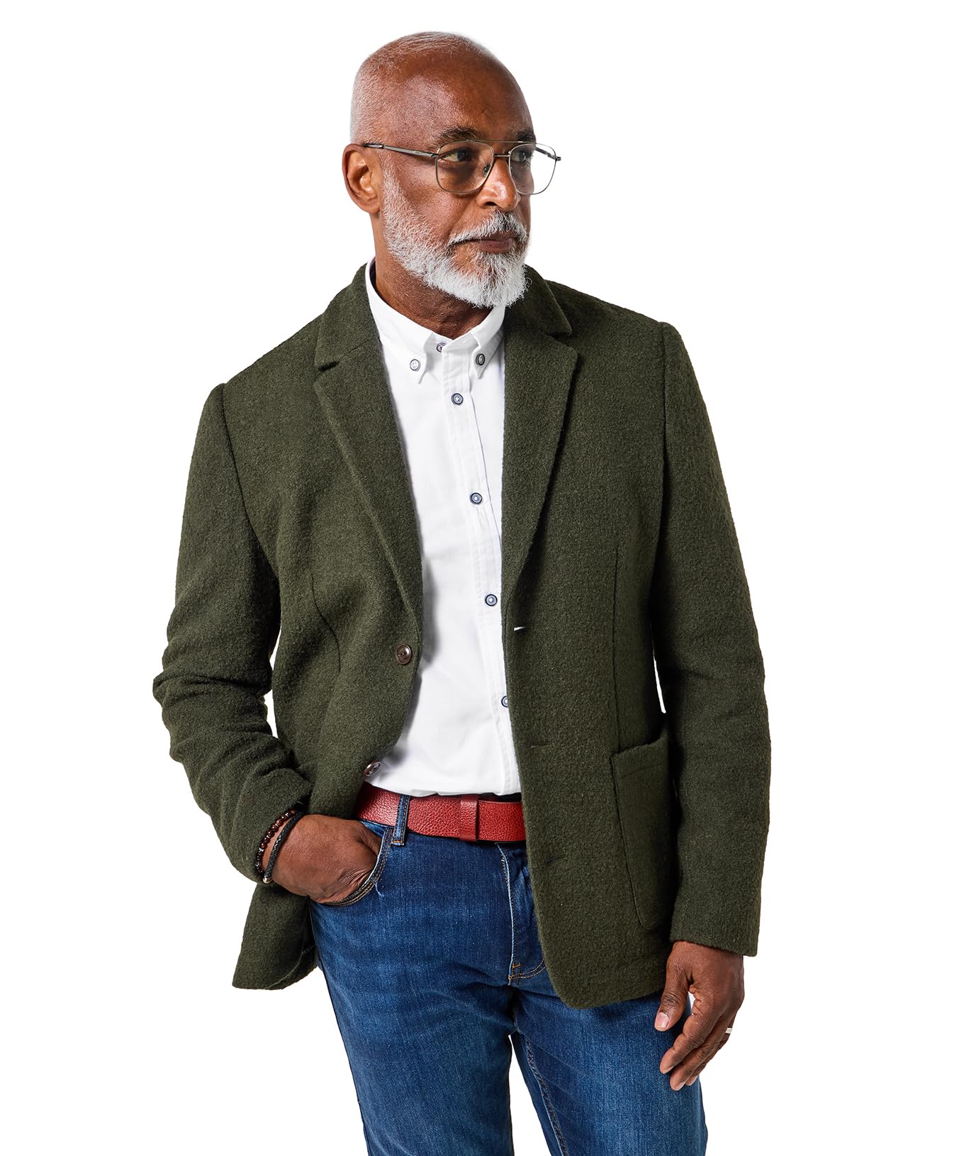 Joe Browns Men's Modern Relaxed Fit Blazer, Green, 46