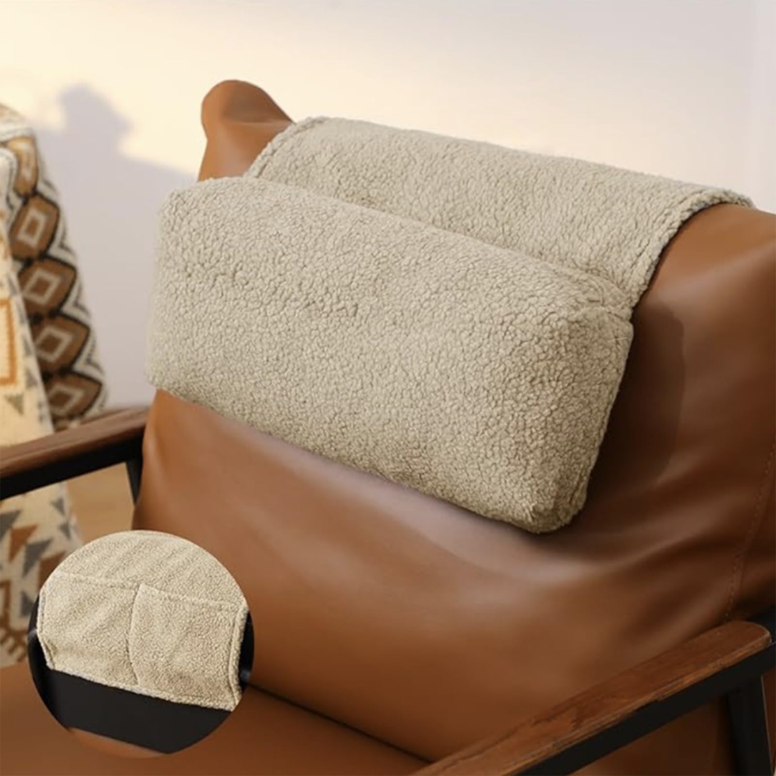 Coussin de soutien du cou et appui-tête pour lecture sur fauteuil inclinable