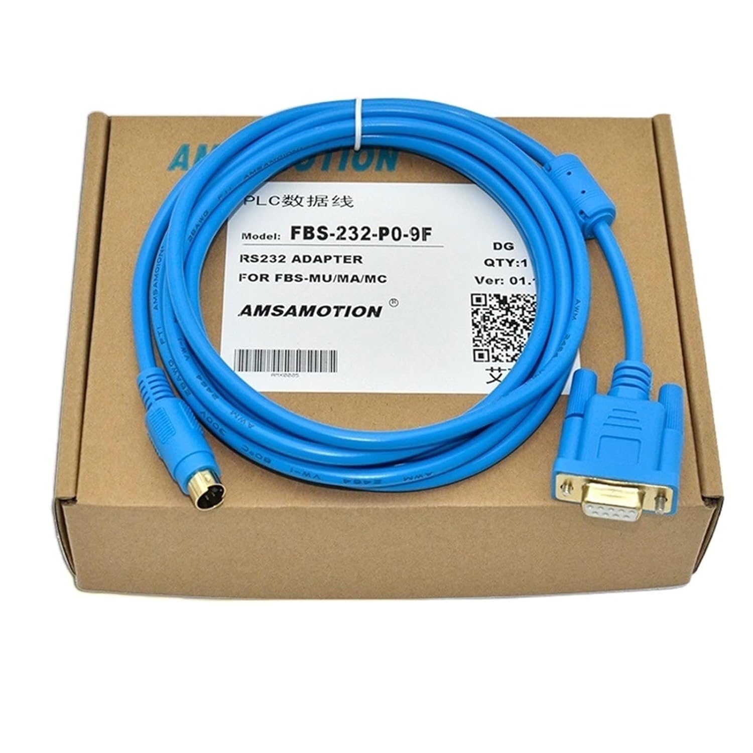 Suitable for Yonghong FBS/B1Z series plc programming cable, data connection and download cable FBS-232P0-9F(Black 2m)