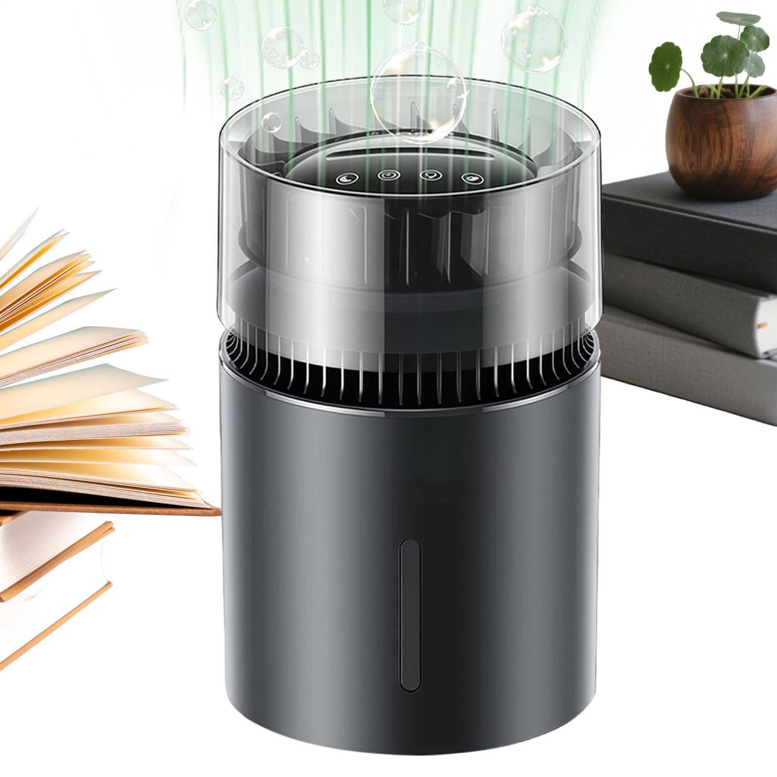 Evaporative Air Humidifier - Negative Ion Purifier | 5L Capacity Moisture Device with 100 Level Control, ABS Housing Humidity Diffuser with Quiet Airflow System, Indoor Climate Equipment