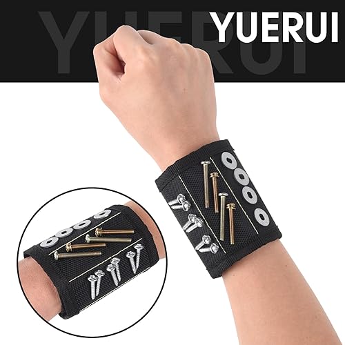 Miniatura 8 de Pulsera magnética para herramientas con potentes imanes para sujetar tornillos, cinturón de herramientas para bricolaje, regalos únicos para hombres