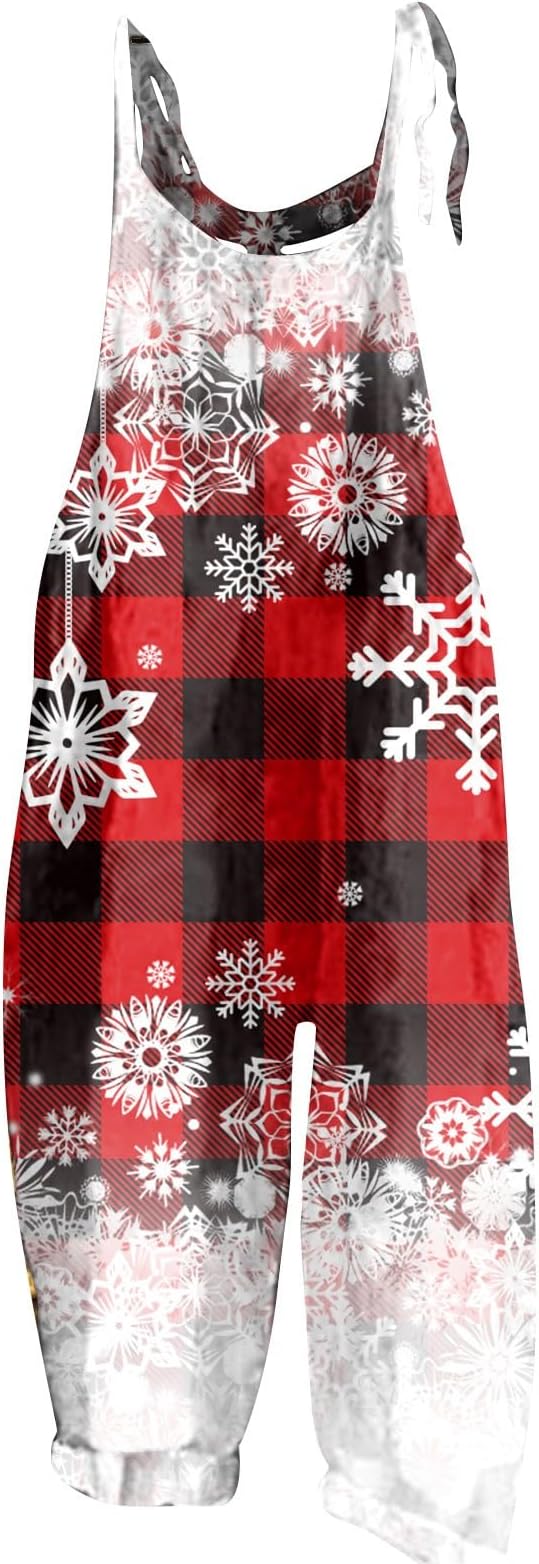 UOFOCOUgly Christmas Jumpsuit 2024 Holiday Xmas Party Home Costume Womens Jumpsuits Rompers Overalls Coveralls Pants