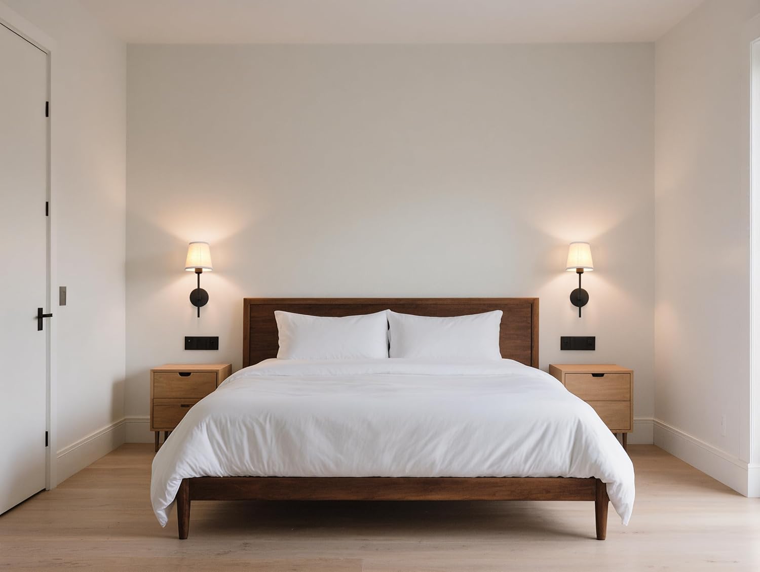 Vintage Wall Sconce with Linen Fabric Shade, E26 Bathroom Vanity Light, Hardwired Indoor 1-Light Wall Mounted Lamp for Hallway Bedside Nightstand Light