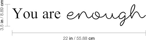 Miniatura 3 de Calcomanía de vinilo para pared, 3.5 x 22 pulgadas, moderna motivación positiva, autoestima, para dormitorio, armario, hogar, oficina, sala de