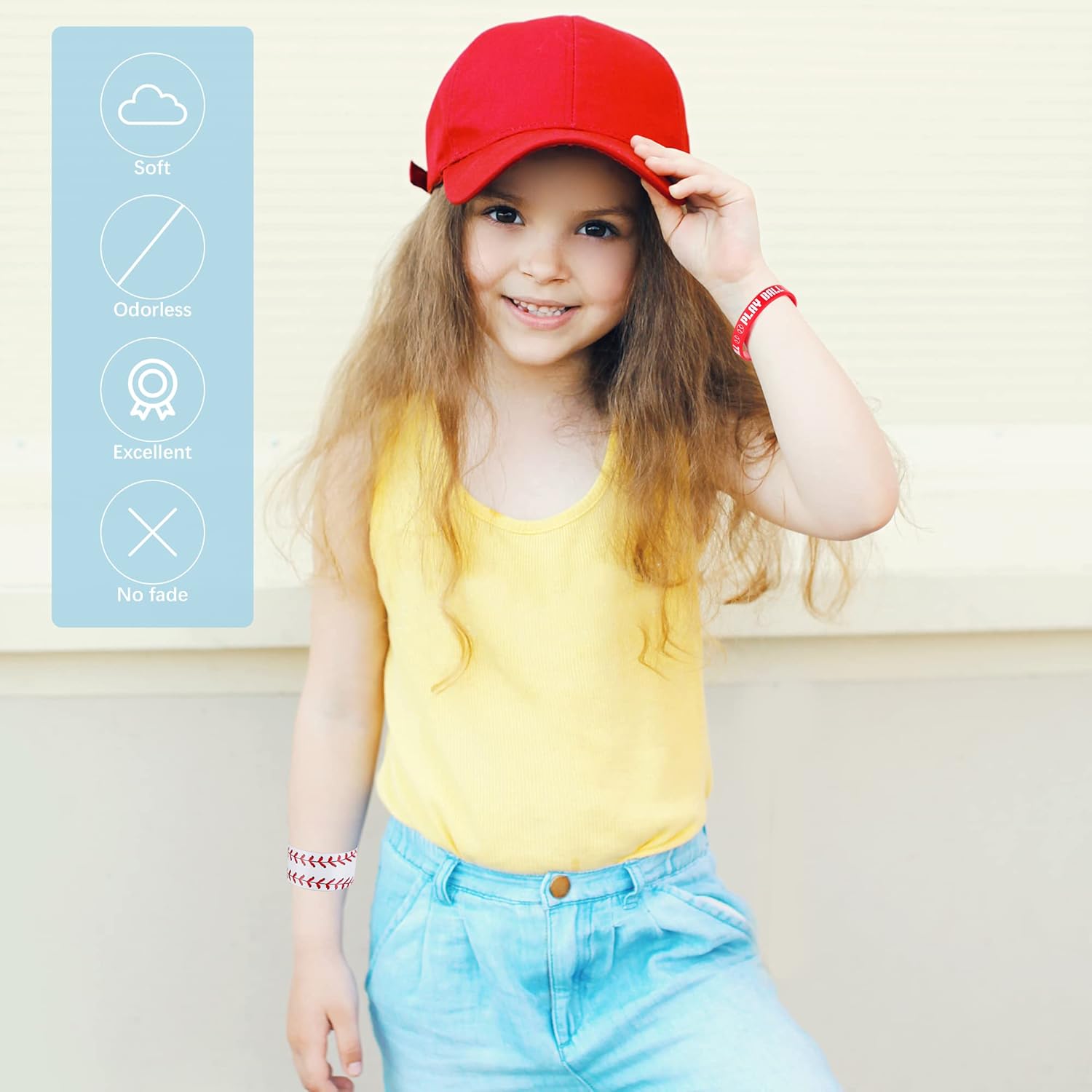 durony 48 Pieces Baseball Bracelets Wristbands Set Include 24-piece Silicone Rubber Bracelet 24-piece Slap Bracelets Sports Slap Toys for Baseball Party Favors Prizes Gifts - Image 6