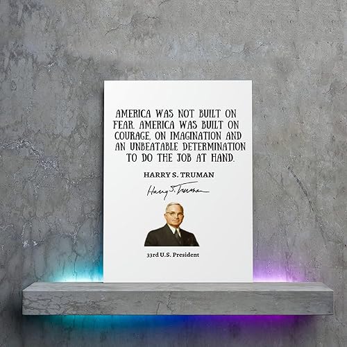 Miniatura 5 de AAHARYA Póster de Harry S Truman con citas inspiradoras de retrato del presidente de Estados Unidos, arte impreso en lienzo (15) lienzo para pared,