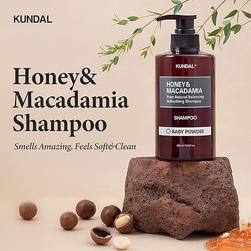 Miniatura 3 de Kundal Honey&Macadamia Hydro-Intensive Protein Premium Nature Hair Shampoo English Rose Sin sulfato, aceite de macadamia para el cuidado de hiar
