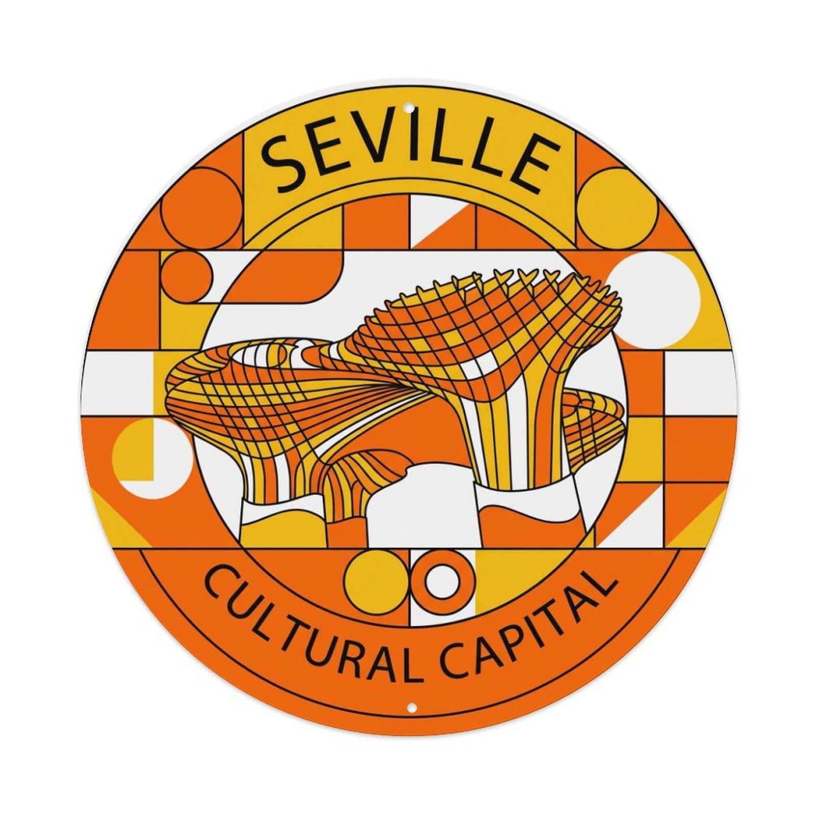 Metal Tin Sign Seville Vintage Travel Spain