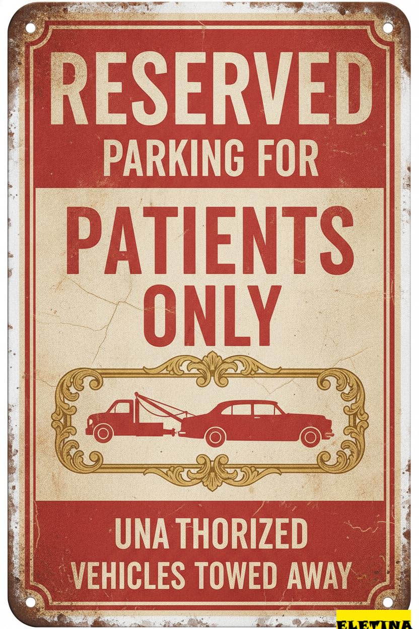 Personalized Sign for Man Cave Warning Reserved Parking Patients Only Metal Tin Wall Plaque Beware Caution Metal S Street Gate Outdoor High Way 8x12in Metal Quality Private Property Decorative