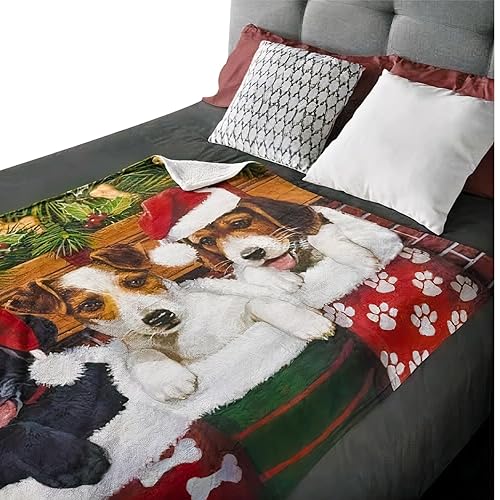 Dawhud Direct Manta de forro polar de Navidad para cama, 50 x 60 pulgadas, linda manta de forro polar para niños y adultos, manta de Navidad de