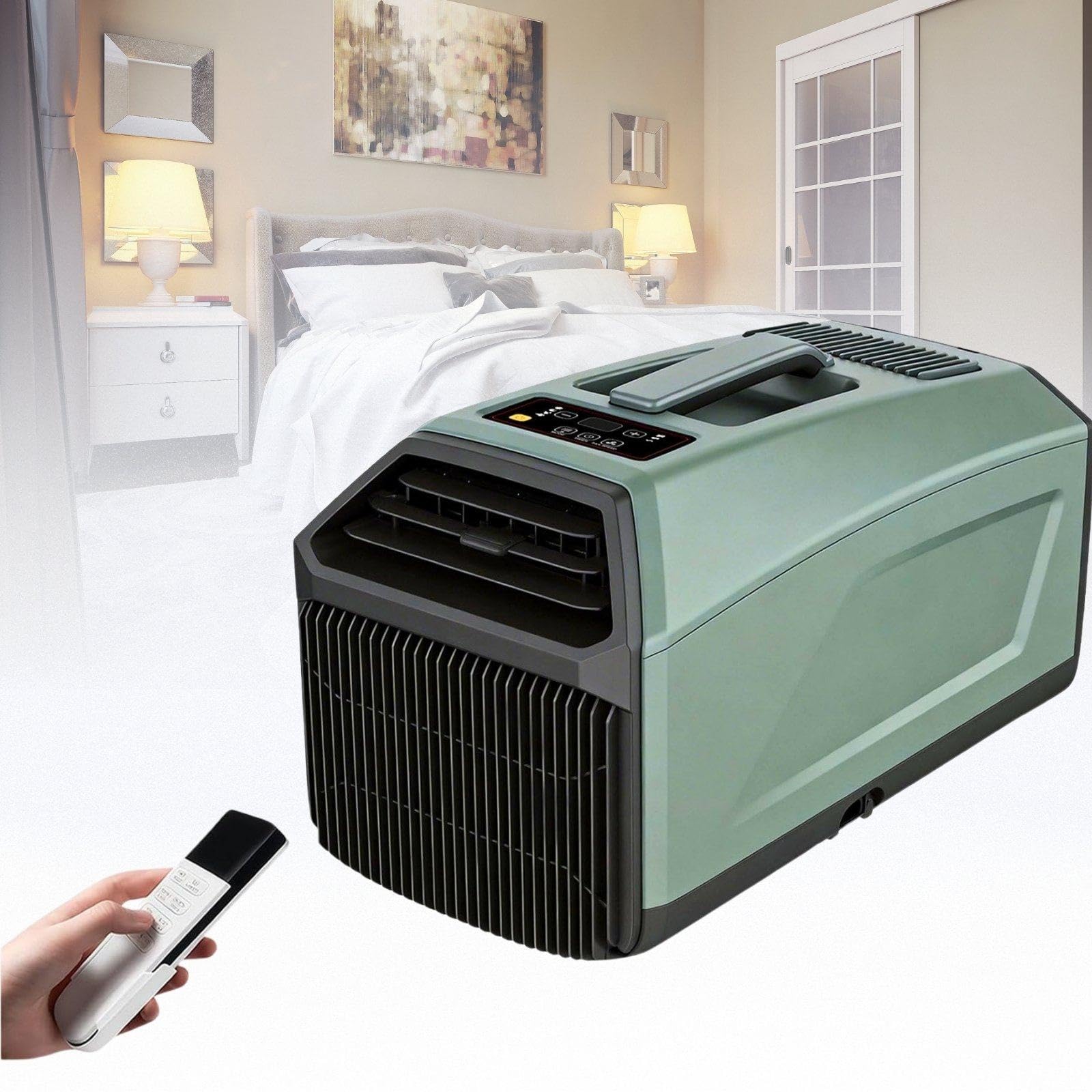 ForestWhisks Camper Air Conditioner, Fast Cooling Quiet AC Unit Green
