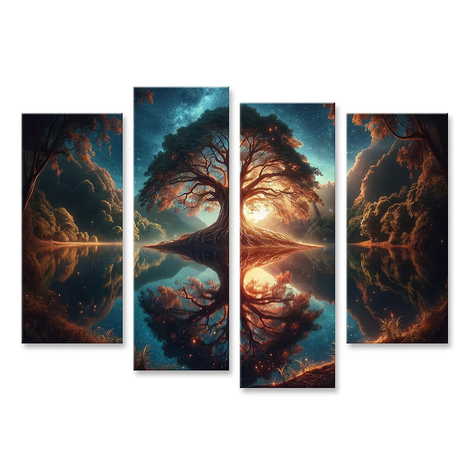 islandburner Quadro su Tela Ampio Formato Di Un Paesaggio Mistico E Tranquillo Immagini Poster