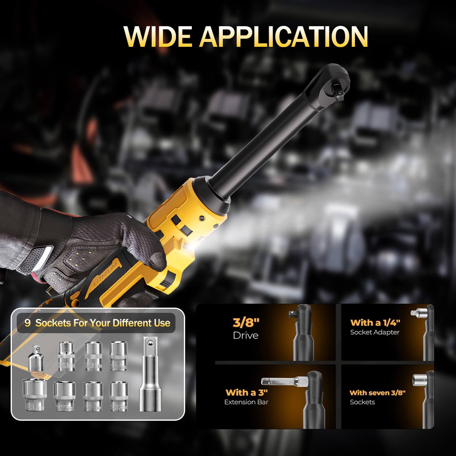 Amazon | 3/8インチコードレスラチェットレンチ Dewalt 20V MAX 
