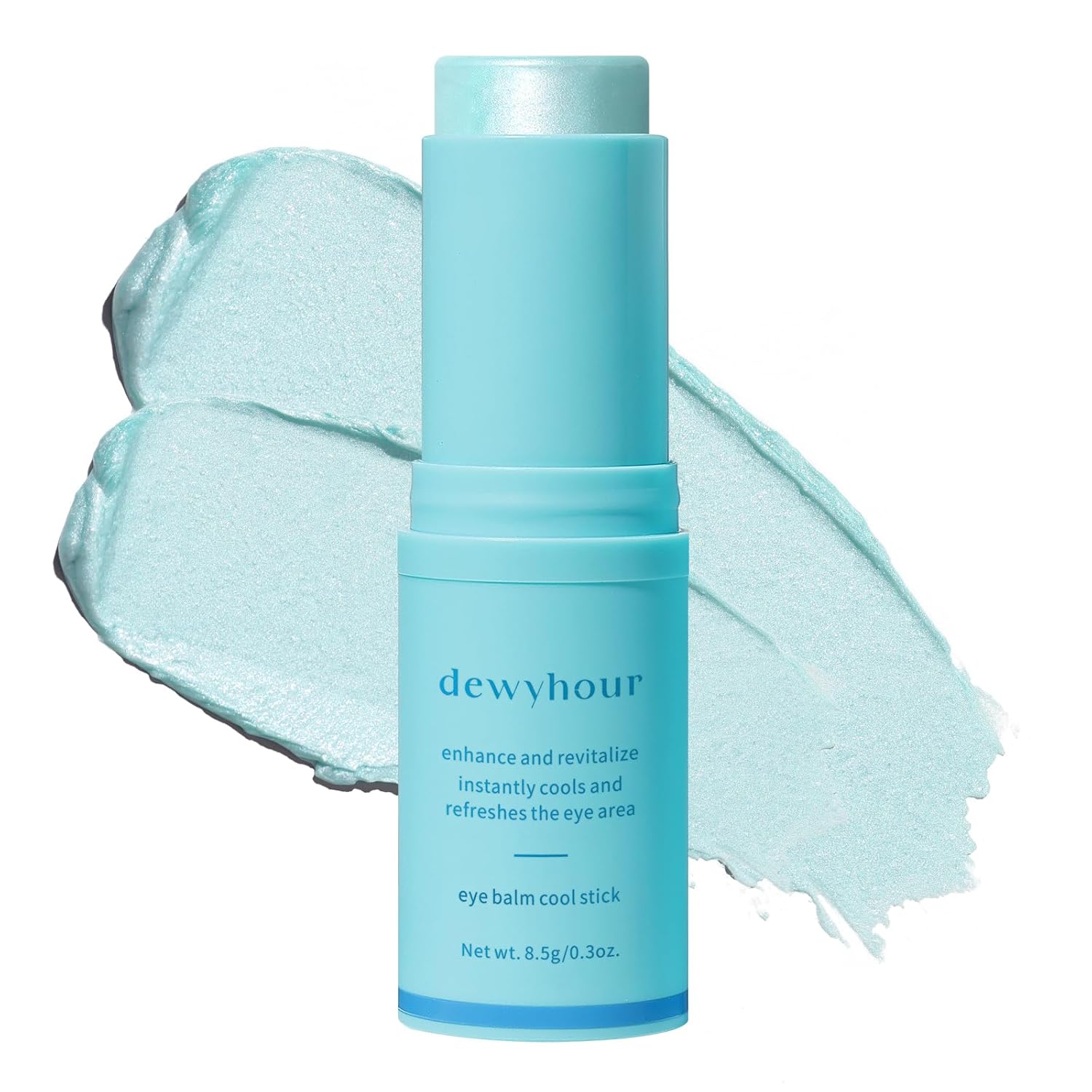 dewyhour Eye Balm for Dark Circles: Cooling Eye Cream Under Eye Treatment, Cool Eye Stick Reduce Wrinkle & Puffiness, Hydrating Balm for Eye Bags Skin Care