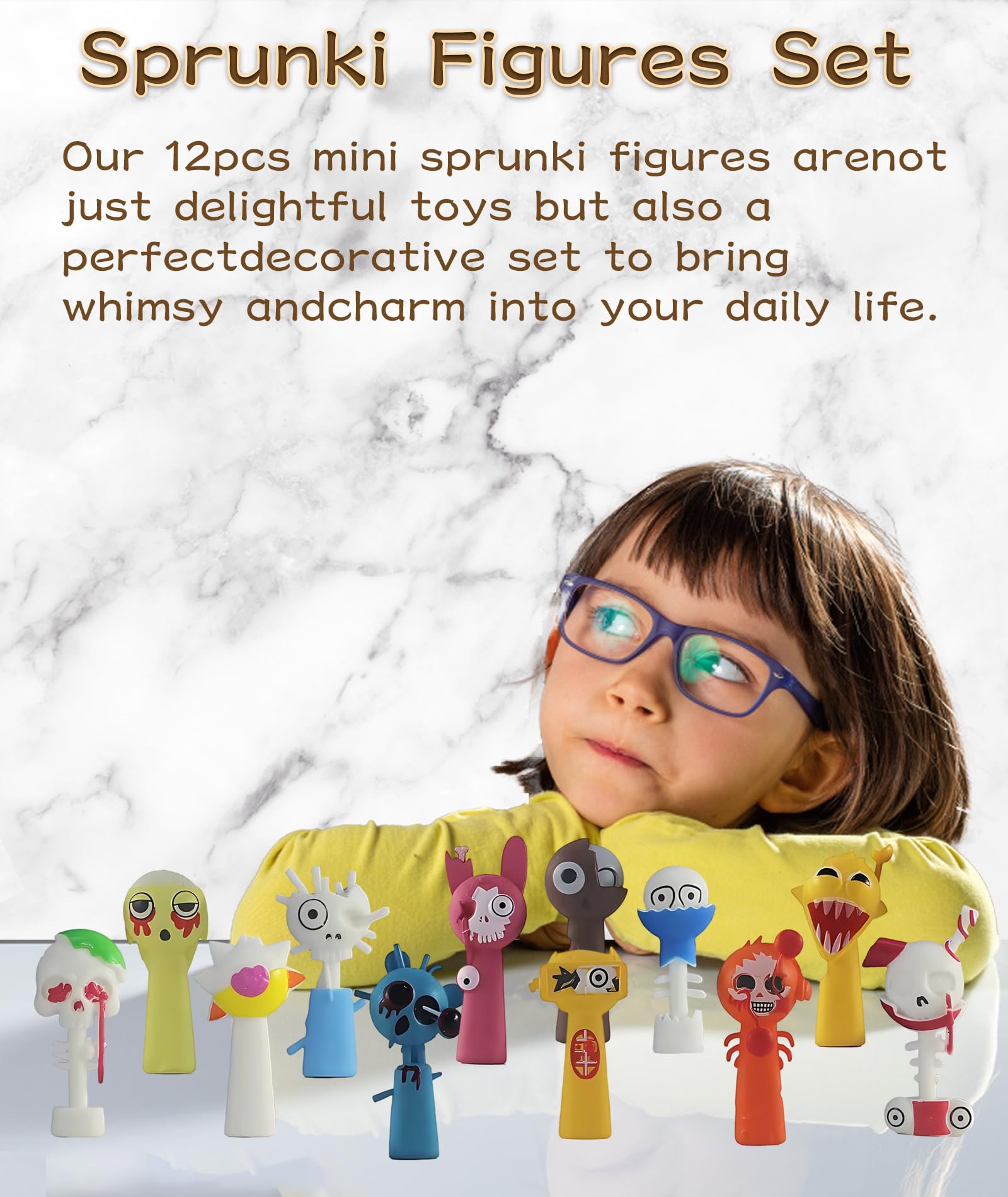 12Pcs Action Figure, Fidget Toy, Cute and Funny Cartoon Figurines with 12 Different Expression for Kids Perfect for Toy Enthusiasts and Collectors for Toys & Hobbies 2