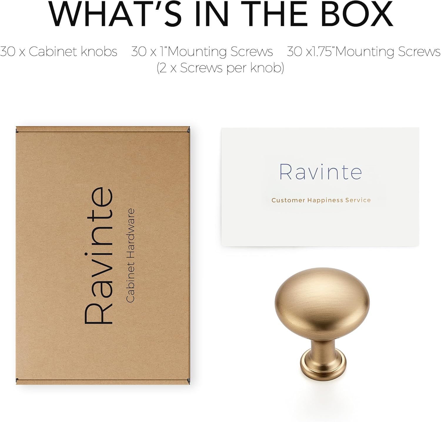 Ravinte 30 Pack 1 Inch Diameter Champagne Bronze Mini Round Solid Kitchen Cabinet Knobs Drawer Pulls for Dresser Closet Door Knobs Drawer Cabinets