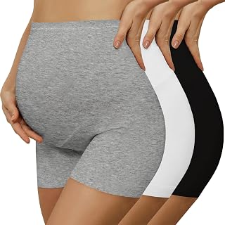Pepperika Plus Size High Waist Stretchable Cotton Over The Bump Maternity Boyshorts Pregnancy Panties for Women Shorts Sty... Price In India