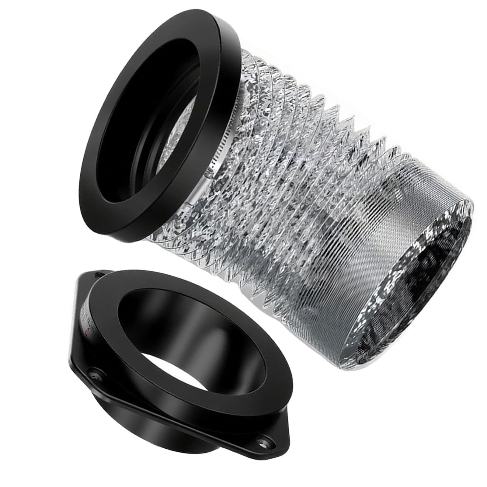 Kit de Conector de Ventilación Magnético para Secadora, Accesorio para Manguera de Secadora, Manguera de Papel de Aluminio con Abrazadera Inoxidable, Ideal para Lavanderías