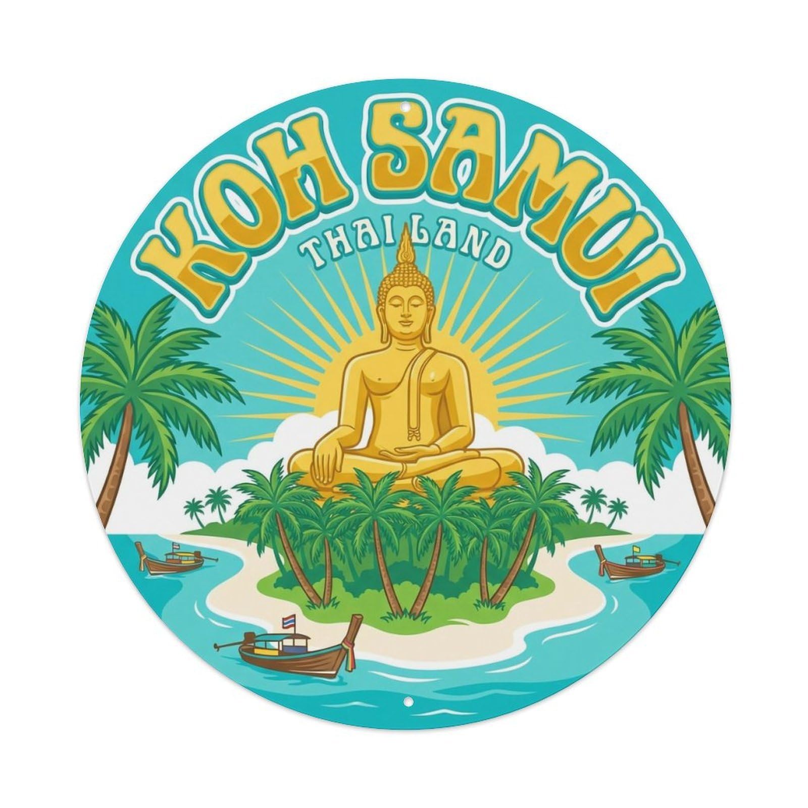 Thailand Retro Travel Koh Samui Metal Tin Sign