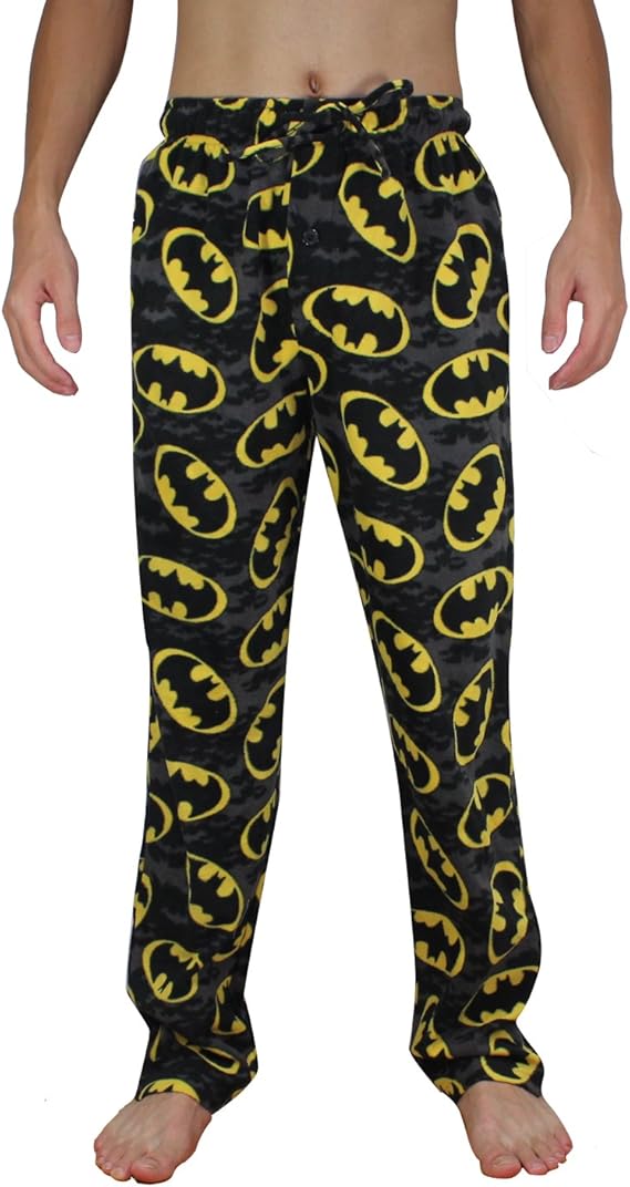 DC Comics Batman Mens Polar Fleece Sleepwear / Pajama Pants at Amazon Men’s Clothing store