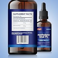 Vista 3 de Arigold Solución azul de metileno grado USP 1% – Botella cuentagotas de 2 onzas líquidas Grado farmacéutico Fórmula electrolítica 99% pura