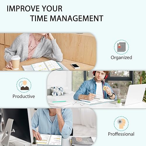 Miniatura 6 de Ymumuda Agenda 2024-2025, 12 meses, julio de 2024 a junio de 2025, 8.5 x 11 pulgadas, agenda semanal mensual 2024-2025 con encuadernación en