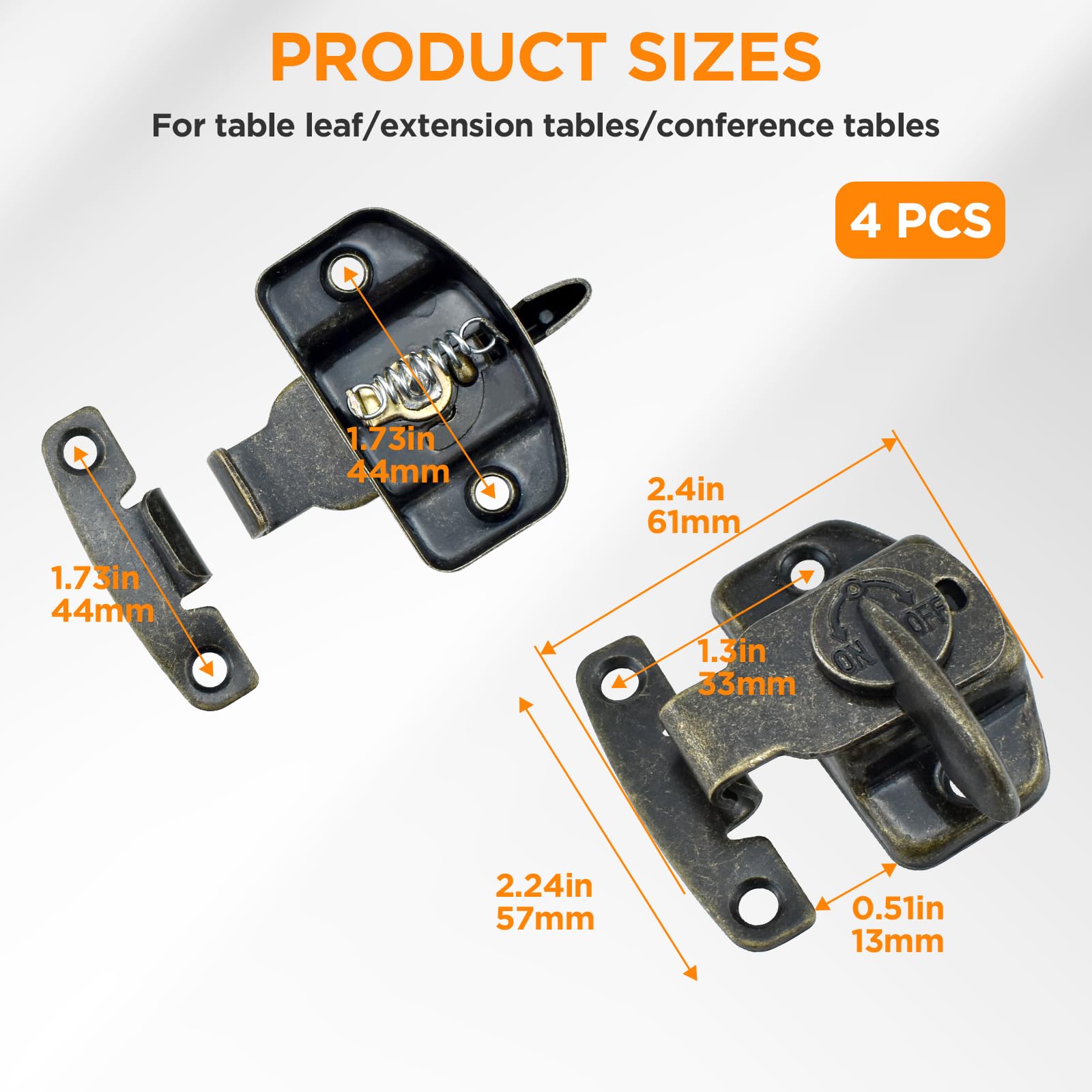 FDXGYH Lot De 4 Verrous De Table à Manger Robustes Align-N