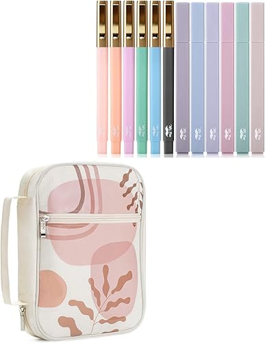 Mr. Pen - Estuche bíblico y resaltadores estéticos y bolígrafos que no sangran