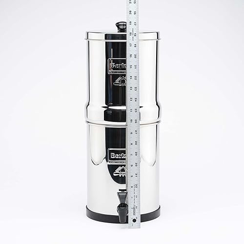 Miniatura 7 de Travel Berkey - Filtro de agua alimentado por gravedad con 2 elementos Berkey negros + 2 elementos de flúor Berkey PF-2 y reducción de arsénico, uso