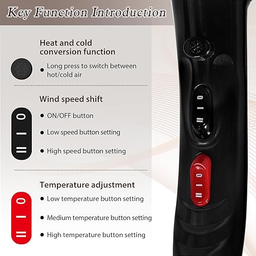 Miniatura 4 de Secador de pelo profesional de 3500 W, potente secador de pelo de salón de belleza, turmalina de cerámica de secado rápido, secador de pelo iónico