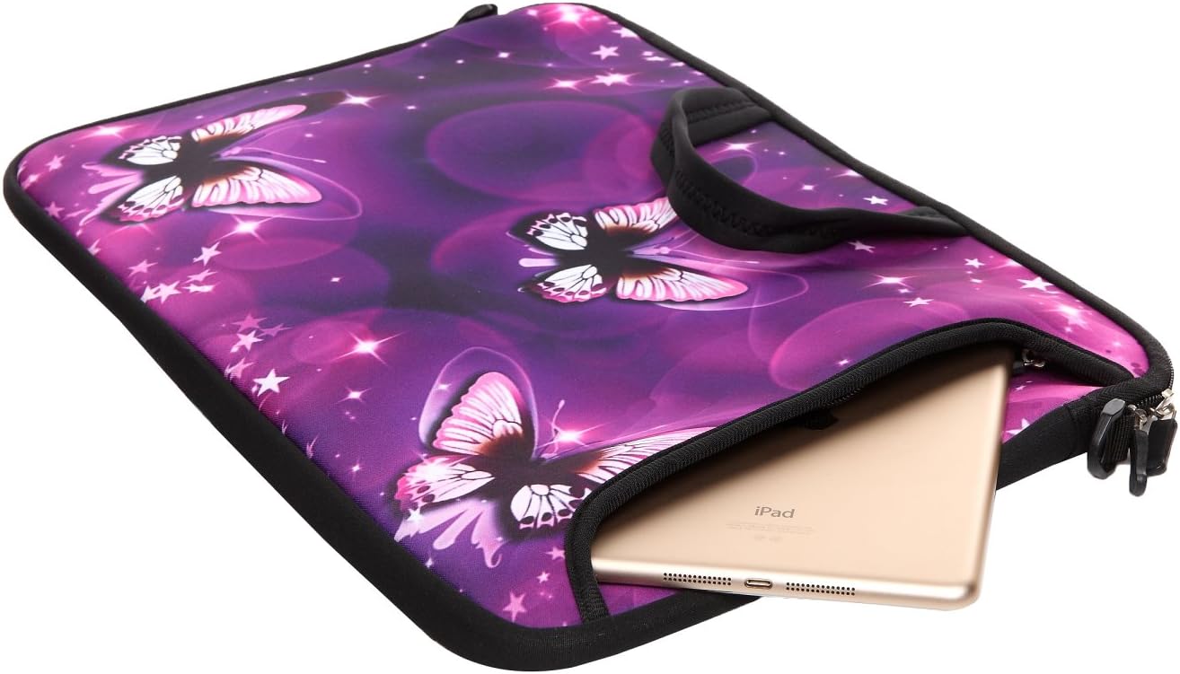 15-Inch to 15.6-Inch Neoprene Laptop Shoulder Messenger Bag Case Sleeve For 14 15 15.6" Inch Acer/Asus/Dell/Lenovo/Thinkpad/HP/Macbook Pro/Air (White Flower) - Image 4