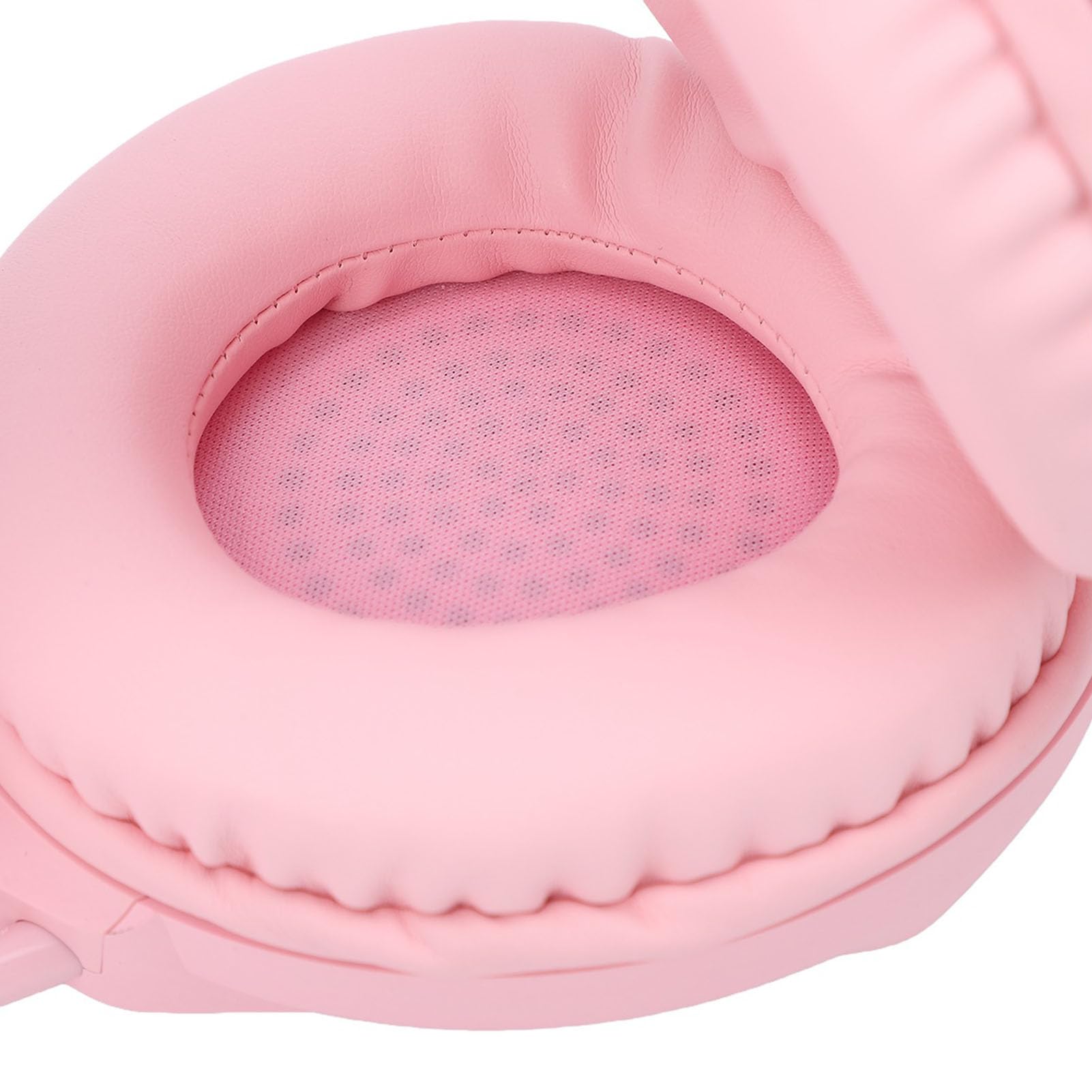 Casque de jeu filaire 3,5 mm 7.1 son surround RVB avec microphone antibruit, pilote de 50 mm, coussinets d'oreille en mousse à mémoire de forme pour PC Switch (rose)
