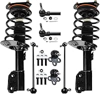 Vista 254 de Detroit Axle - Kit de puntales delanteros para Ford 2000-2004 Focus 2 puntales con muelle helicoidal 2 brazos de control inferiores con rótulas 2001